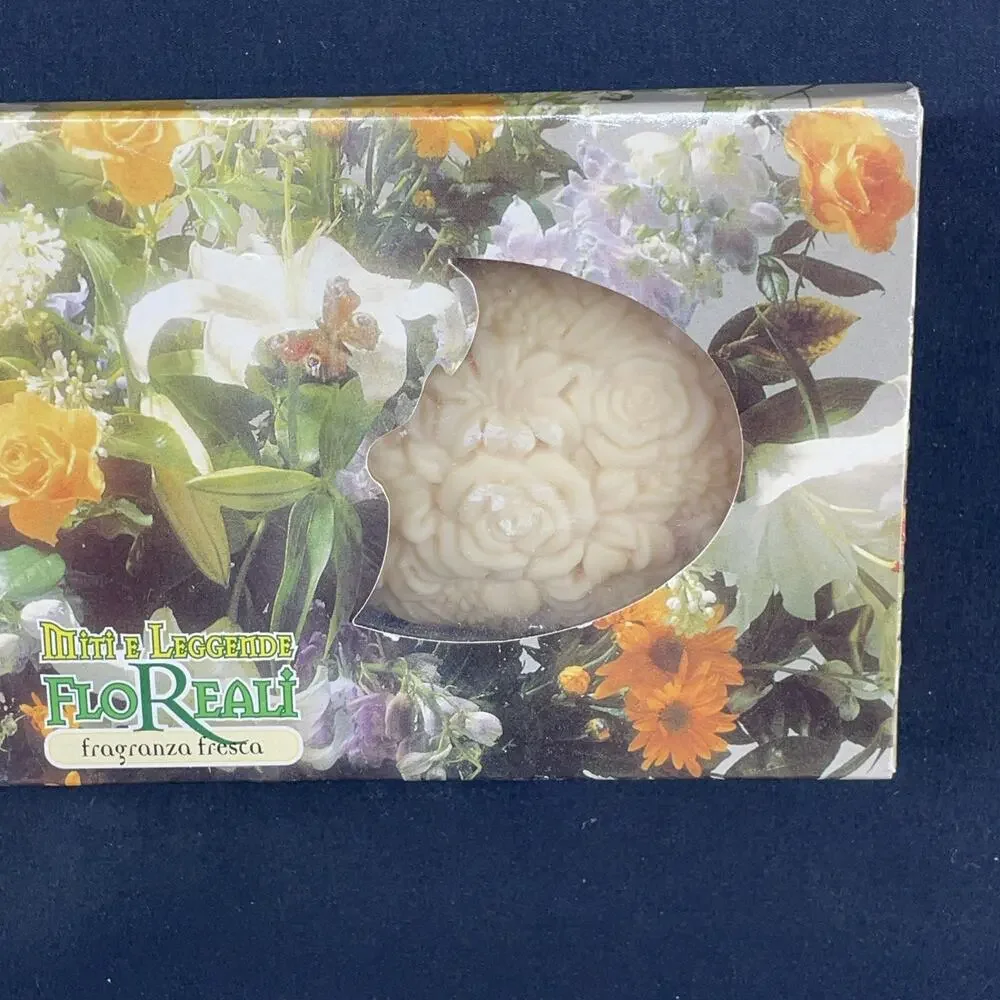 Vtg Floral Myths & Legends Fresh Fragrance Bar Soap 10.6 oz Bologna Italy Athens
